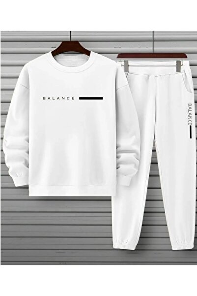 Altamira Pánská oversize tepláková souprava s potiskem s vyvážením bílé