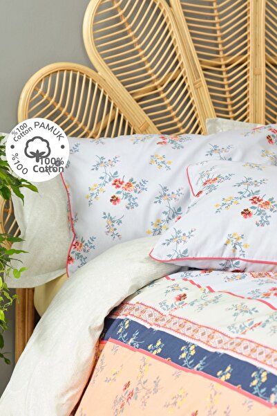 Karaca Home طقم غطاء لحاف من القطن بنسبة 100% من Karaca Home Andre Multi مزدوج