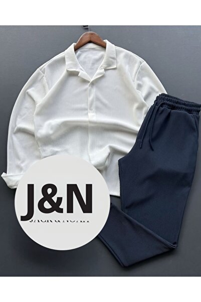 ALİ.COM طقم قميص وبنطلون من قماش الليكرا المرن بنقشة الفيتيل العثمانية لموسم 2025 الجديد