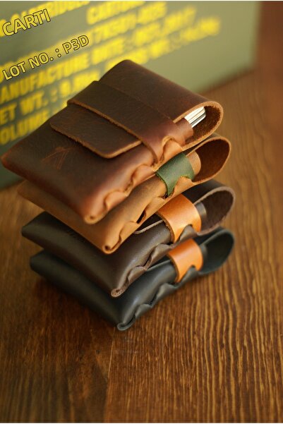 Craftelier Genuine Leather Handmade Minimal Palm Card Holder Seamless - Color Options