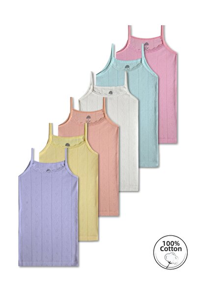 GizaKids طقم ملابس داخلية للفتيات مصنوع من القطن بنسبة 100% مكون من 6 قطع