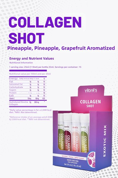 Vitanil's Nutrition Collagen Shot Exotic Mix 15X25Ml