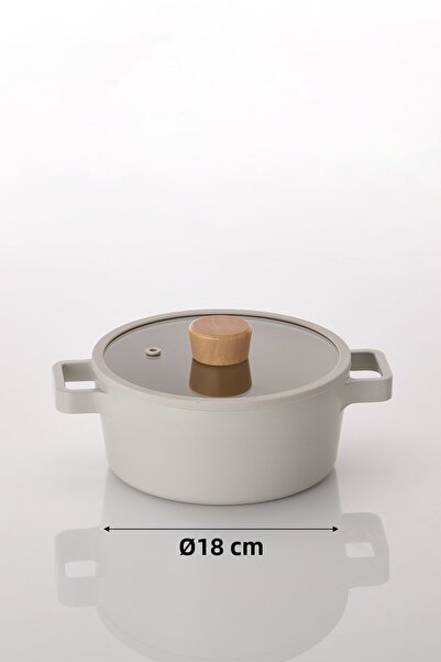 NEOFLAM Fika Aluminum Cast Pot with Glass Lid 18cm