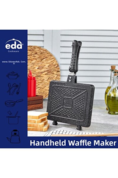 Eda Zk-904 محمصة خبز يدوية علوية مقاس 24 × 17 سم مصنوعة من الجرانيت المصبوب