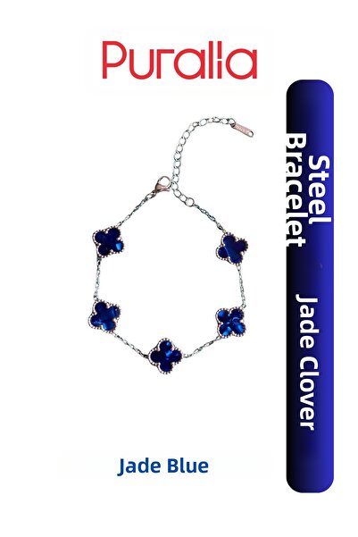 Puralia سوار من الفولاذ باللون الأزرق الداكن اللؤلؤي