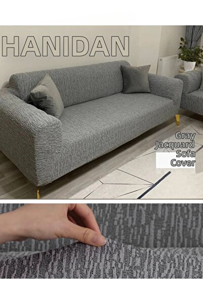 nurlan Husă de scaun din jacquard, elastică, anti-alunecare, cu 3 locuri, husă de canapea, 1 bucată