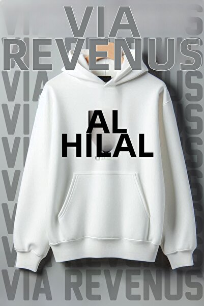 Vordevia سويت شيرت بقلنسوة وجيب الكنغر مطبوع عليه الهلال و3 خيوط واسعة