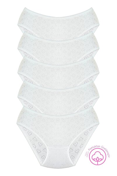 Newlilla 020 Heart 100% Cotton 5-Piece Children's Panties Pack 020-v1