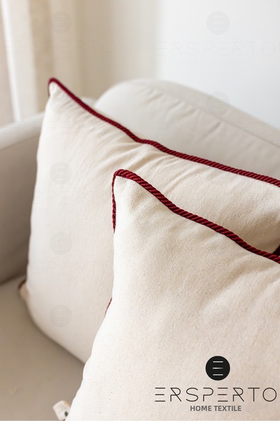 Ersperto غطاء وسادة بسيط من القطن والكتان قطعة واحدة 30x50 سم