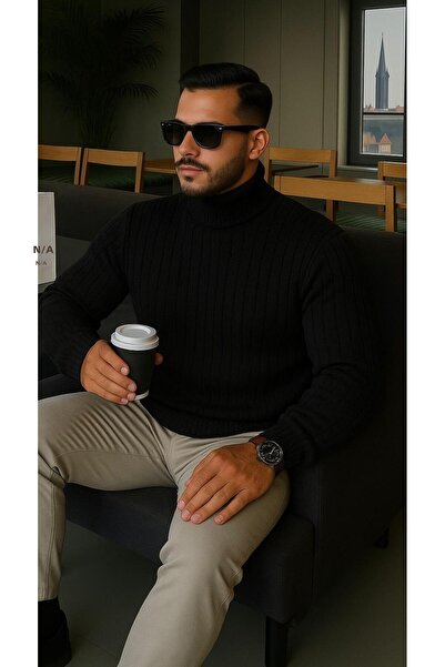 laçin life Vysoký svetr z úpletu