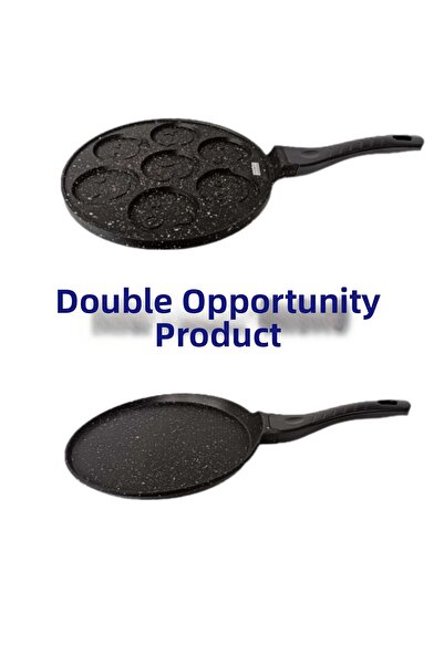 ADA مقلاة كاست ومقلاة فطائر مكونة من قطعتين، فطائر إيموجي مقاومة للحريق وغير ...