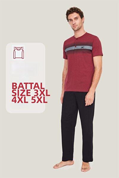 Mod Collection Set de pijamale Battal pentru bărbați - Prune