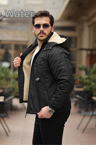 FLUEND MODA Jachetă pentru bărbați, detașabilă, rezistentă la frig și vânt