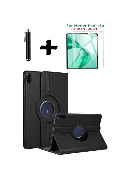 TEKNETSTORE هونر باد X8A 11 بوصة 360 °   حافظة كمبيوتر لوحي مع حامل قابل للدوران وواقي شاشة ومجموعة أقلام