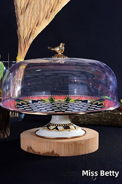 Miss Betty قاعدة كيك مطلية بالمينا مقاس 30 سم