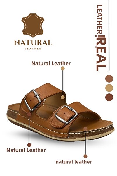 sermoda شبشب رجالي من الجلد الطبيعي شبشب من الجلد الطبيعي T Taba