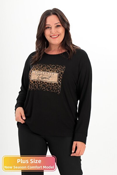 tarzımsüper Mărime Plus New Season Front Plush Manecă liliac Flexibil Confort Model Textura moale Tricot elegant Pulover