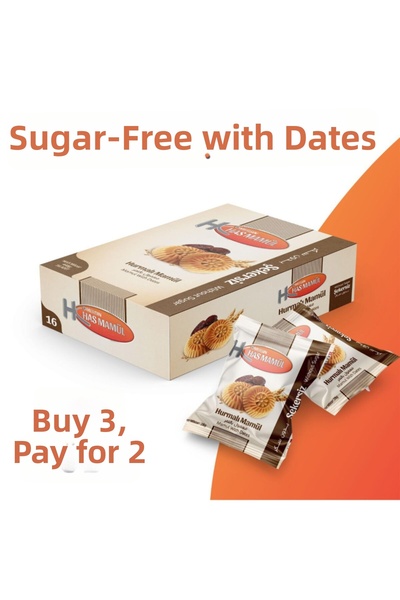 HasMamül Sugar-Free, Additive-Free, Natural Date-Based Cookies, Biscuits, Snacks