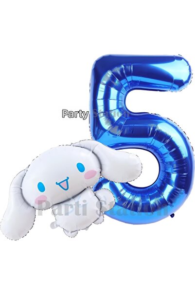 Parti Station Sanrio Cinnamoroll Concept Foil Balloon and 5-Year-Old Navy Blu...