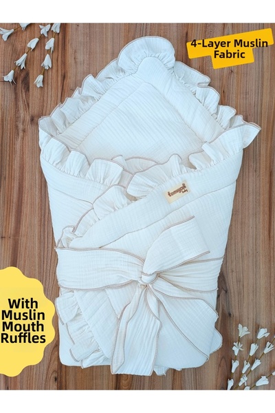 Tomuycuk بطانية أطفال من الموسلين مكونة من 4 طبقات - قماط خارجي للفتيات والأو...