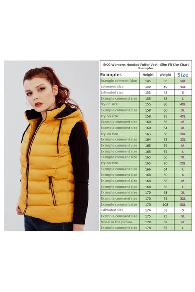 DYNAMO Vestă puf pentru femei, muștar, cu glugă, cu fleece în interiorul glugăi