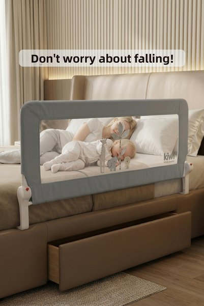 Kiwi Baby Safety Bed Barrier – Folding Children's Sleeping Bed Guardrail, Anti-Fall – 180X65Cm