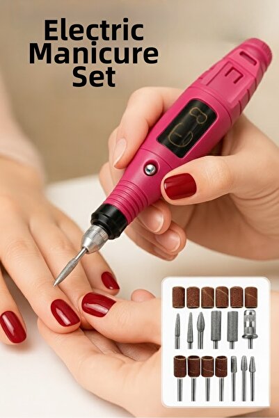Eco Lounge مجموعة مانيكير كهربائية للعناية الاحترافية وتشكيل الأظافر