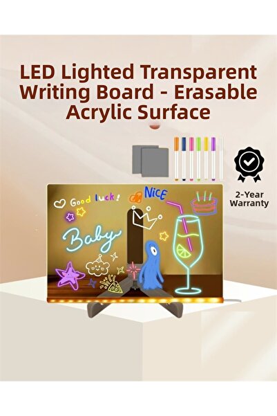 MericLine Colorful Led Message Board for Kids – Write Fun and Creative with N...