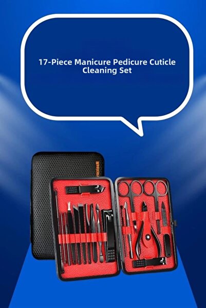 CT STONES مجموعة العناية بالقدم مكونة من 17 قطعة، ملقط لإزالة الأظافر والبادي...
