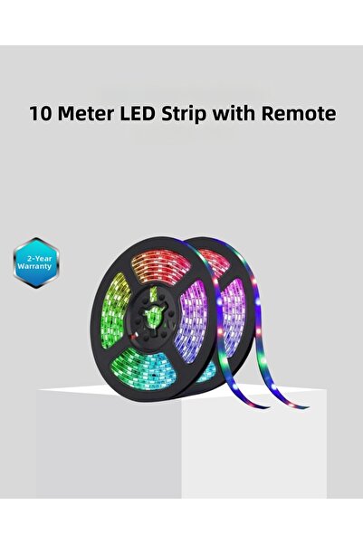 Epilons شريط إضاءة LED - مع جهاز تحكم عن بعد، ومنفذ USB، ووضع الموسيقى