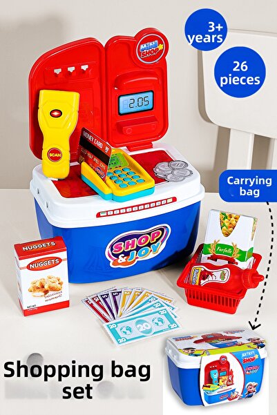 Meleni Toys مجموعة ألعاب السوق المكونة من 26 قطعة - مجموعة ألعاب تعليمية لتسج...