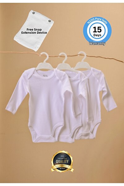 Huggy Mommy طقم ملابس أطفال أبيض فاخر مكون من 3 قطع، مصنوع من قطن عضوي 100% م...