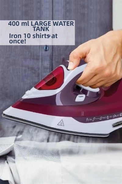 CT STONES Fier de călcat cu abur roșu de nouă generație, 2200 wați, putere ma...