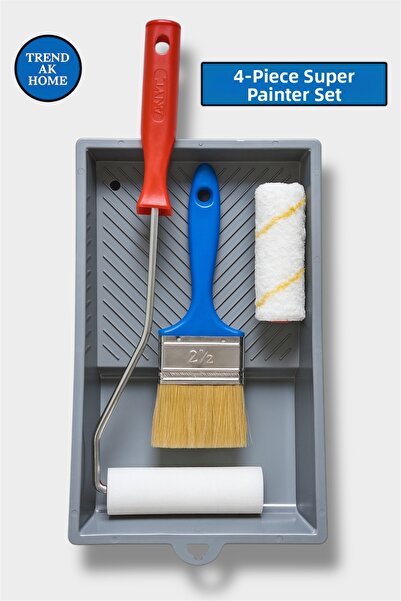 OSKAR FIRÇA مجموعة طلاء احترافية فاخرة مكونة من 4 قطع، مجموعة متعددة الاستخدا...