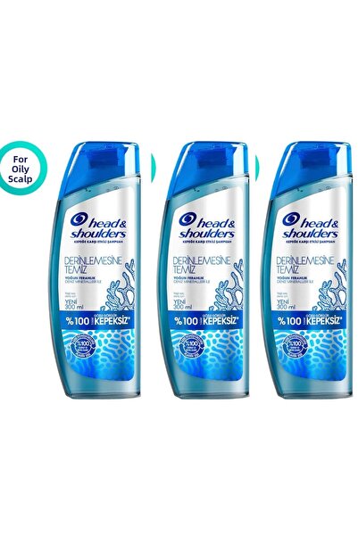 Head & Shoulders تنظيف عميق لفروة الرأس وإزالة السموم × 3 قطع