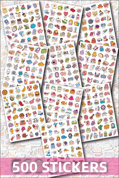 NeoPrint 500 ملصق - كتاب ملصقات ممتع للمخططين والأجندات والمذكرات