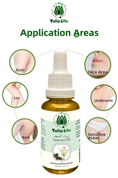Tuliplifeoffical Hair Reduction, Shedding, Prevention, and Thinning Saad Oil (Cyperus Rotundus Oil) 20 ML