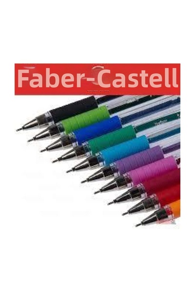 Faber Castell مجموعة أقلام حبر جاف برأس إبرة 1425 مكونة من 10 ألوان