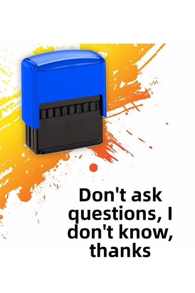 Hediyeni Al لا تسأل، لا أعرف، شكرًا لك، تصميم خاص، ختم أسود