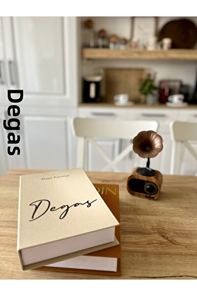 Akal Home مجموعة من قطعتين من صناديق الكتب المزخرفة المغطاة بالقماش باللون الخردل والبني الفاتح