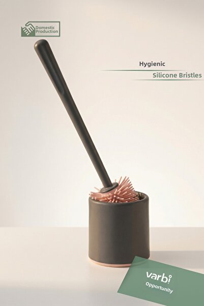 Varbifırsat Silicone Toilet Brush Set - Toilet Wc and Toilet Bowl Cleaning Brush