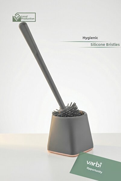 Varbifırsat Silicone Toilet Brush Set Toilet Wc and Toilet Bowl Cleaning Brush Square