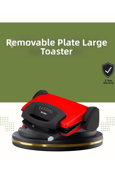 TeknoKapsül محمصة خبز احترافية بقوة 2000 واط - ترموستات قابل للتعديل ولوحة قا...