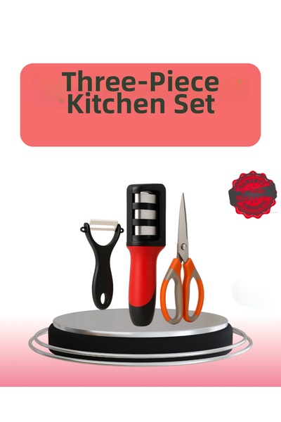 BŞK VİRGO 3-Piece Multi-Functional Kitchen Scissors Set – Stainless Steel, Er...