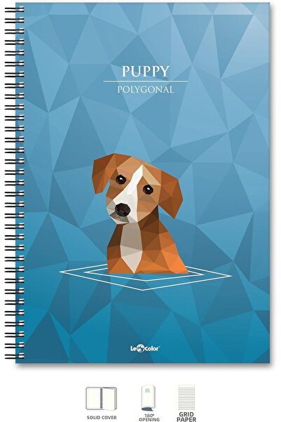 Yıldızan Msa Shop A4 Notebook Lined 200 Pages Dog Polygonal 931845