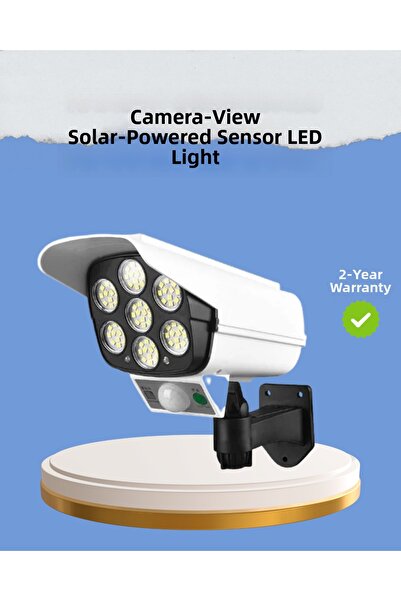 CT STONES Lampă solară cu LED-uri cu aspect de cameră, cu senzor de mișcare ș...