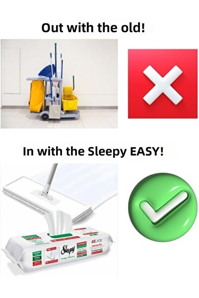 Sleepy Easy Clean Mop Compatible Cleaning Wipes, 50 Sheets | White Soap