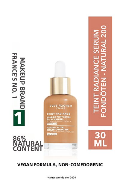 Yves Rocher Teint Radiance Skin Smoothing and Moisturizing Natural 200 Serum ...