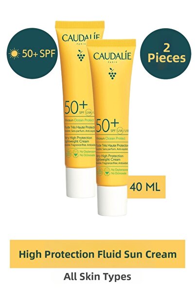Caudalie فينوسون أوشن بروتيكت سائل UVA/UVB SPF50+ 40 مل 2 قطعة