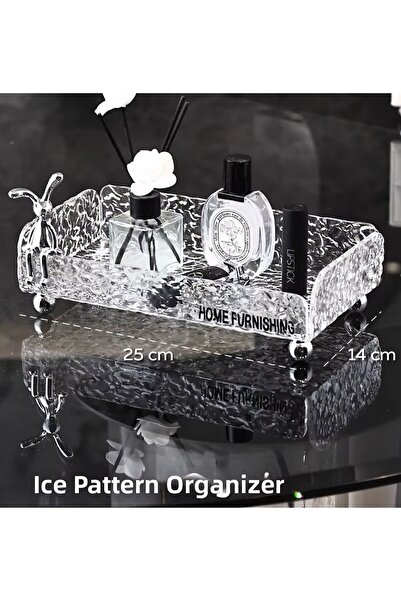 ARVALE Model de acrilic cu picioare decorative, cu model de sticlă spartă, or...